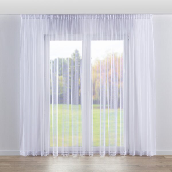 Pencil pleat voile/net curtain