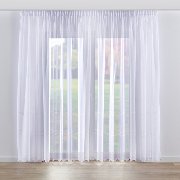 Pencil pleat voile/net curtain