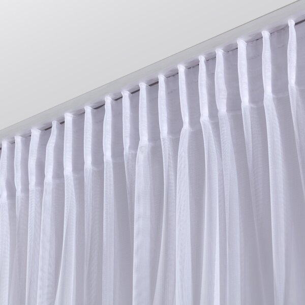 Pencil pleat voile/net curtain