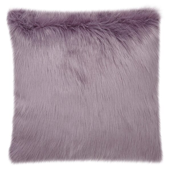 Fluffy Faux Fur Cushion Cover Purple