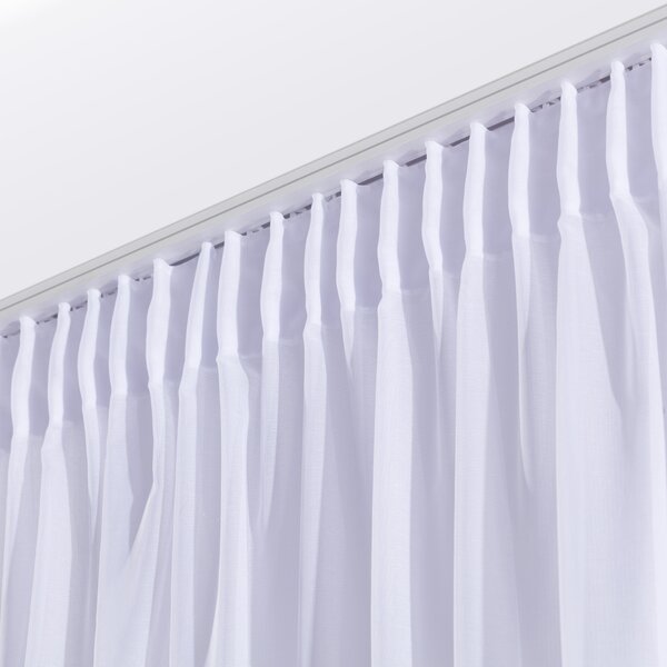 Pencil pleat voile/net curtain