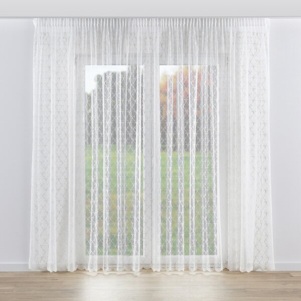 Pencil pleat voile/net curtain