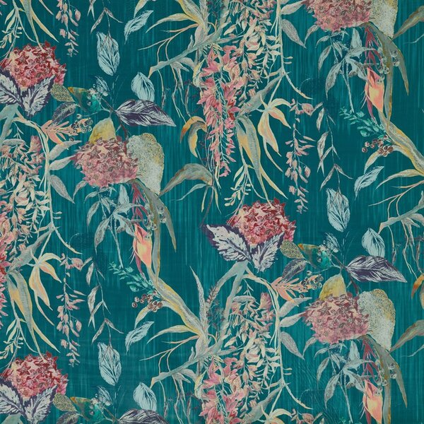 Prestigious Textiles Botanist Velvet Fabric Cerulean