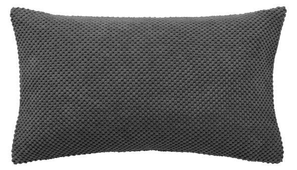 Chenille Spot Rectangular Cushion Charcoal
