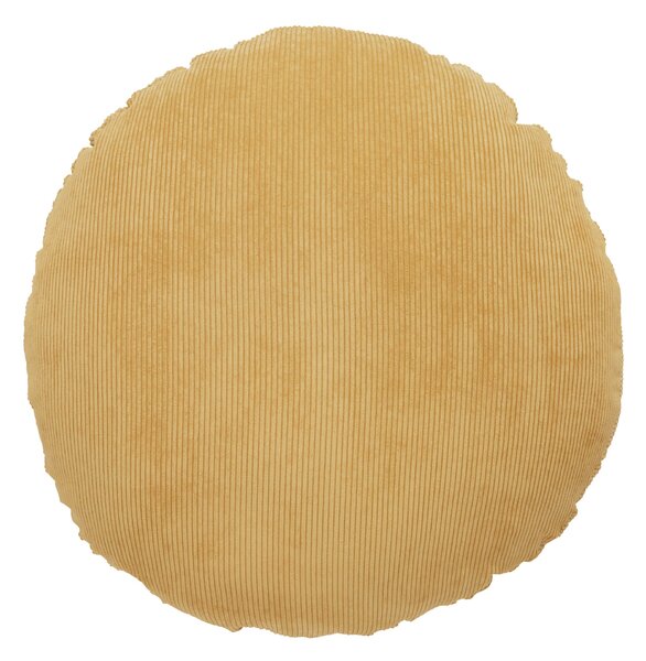 Circle Corduroy Cushion Yellow