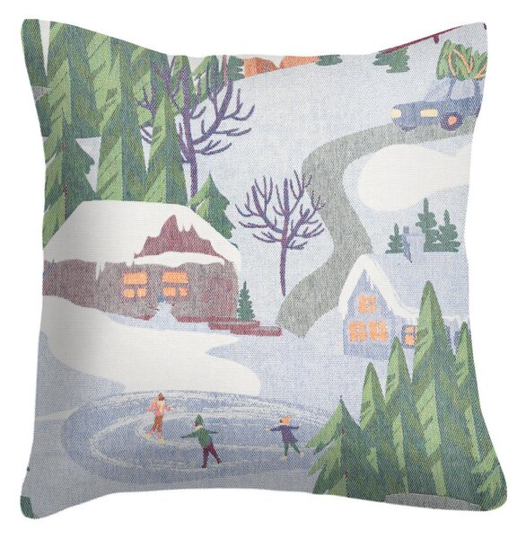 Ekelund Linneväveri Vinterliv cushion cover 40x40 cm multi