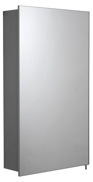 Croydex Maiford Single Door Illuminated Aluminium Bathroom Cabinet