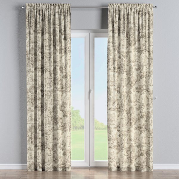 Slot and frill curtain