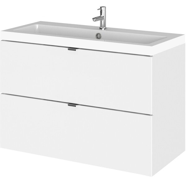 Balterley Dynamic 800mm Wall Hung Vanity Unit with Basin - Gloss White
