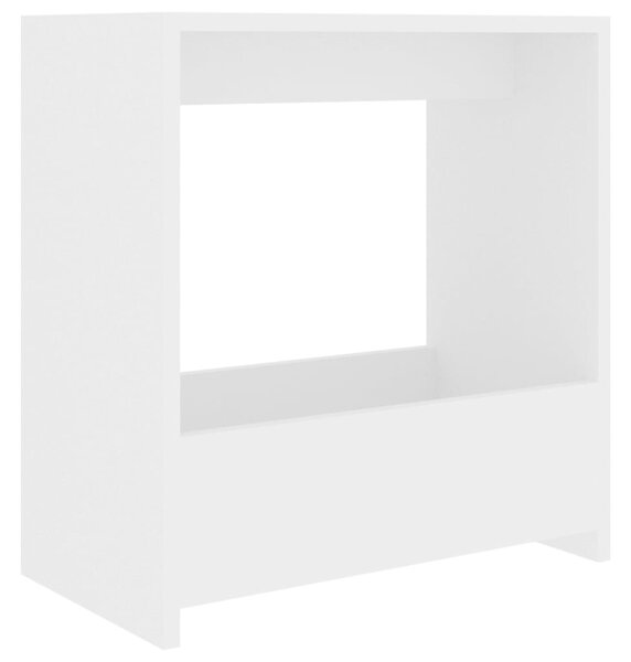 Side Table White 50x26x50 cm Engineered Wood