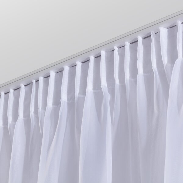 Pencil pleat voile/net curtain