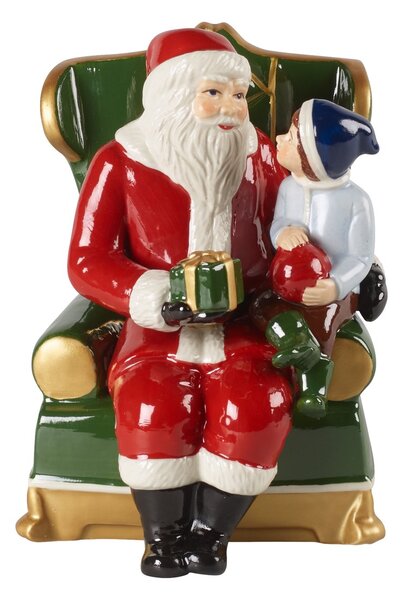 Villeroy & Boch Christmas Toys Santa Claus in arm chair Red