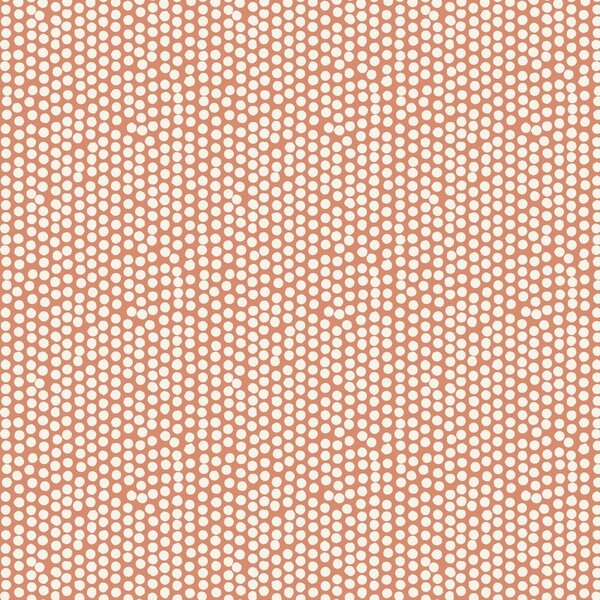 Spotty Curtain Fabric Orange
