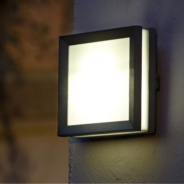 Lutec Seine LED Outdoor Wall Light - Anthracite