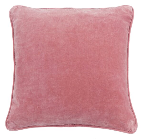 Clara Cotton Velvet Square Cushion pink