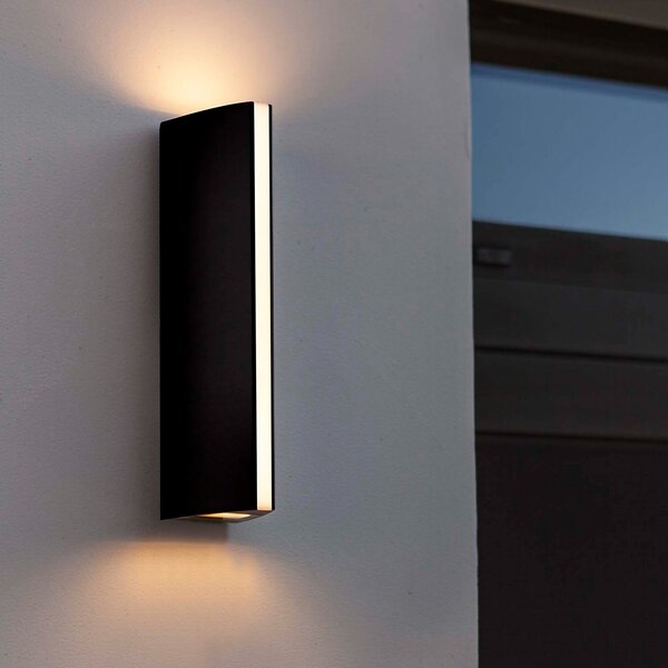 Lutec Leo LED Up & Down Outdoor Wall Light - Anthracite
