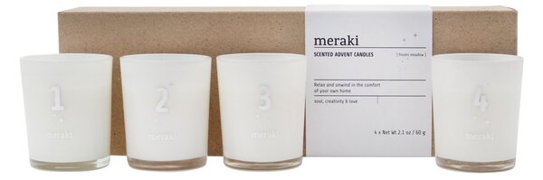 Meraki Meraki scented advent candles 4-pack Frozen meadow