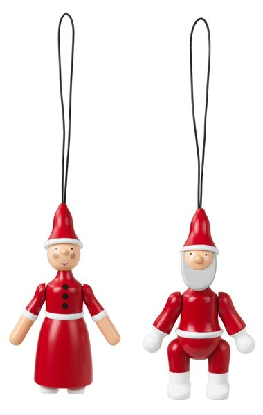 Kay Bojesen Denmark Santa and Mrs Claus 10 cm Red