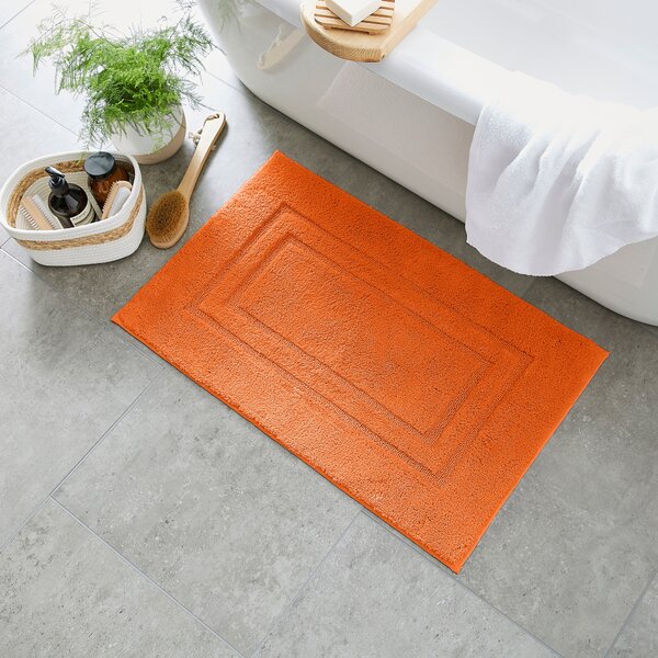 Luxury Cotton Bath Mat Burnt Orange