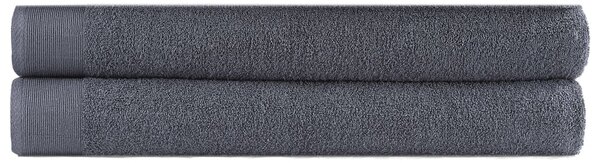 Sauna Towel Set 2 pcs Cotton 450 gsm 80x200 cm Anthracite