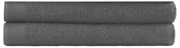 Sauna Towels 2 pcs Cotton 450 gsm 80x200 cm Black