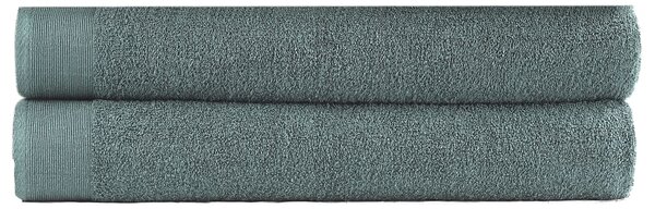 Bath Towel Set 2 pcs Cotton 450 gsm 100x150 cm Green