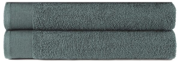 Hand Towels 2 pcs Cotton 450 gsm 50x100cm Green