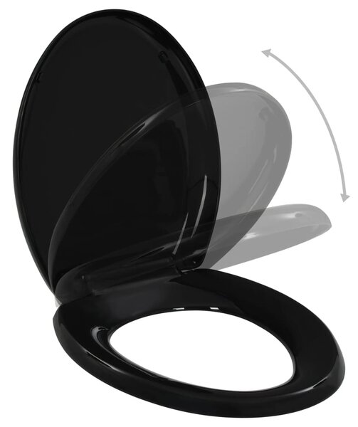 Soft-close Toilet Seat with Quick-release Design Black