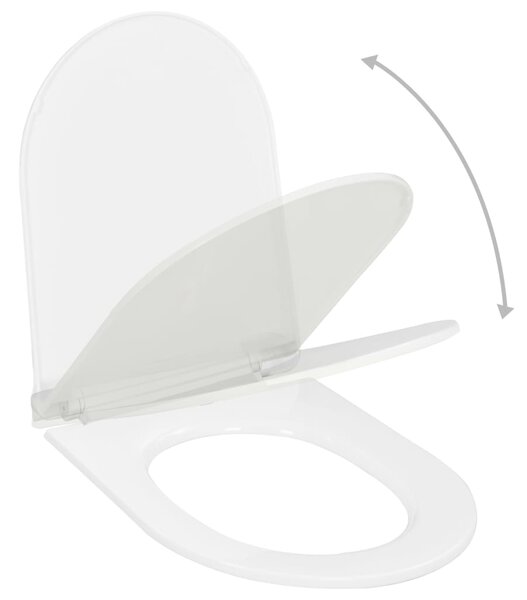 Soft-close Toilet Seat with Quick-release Design White