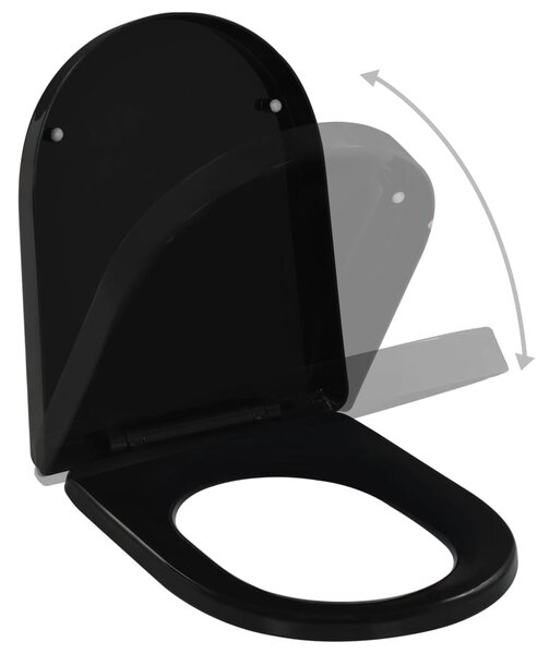 Soft-close Toilet Seat with Quick-release Design Black