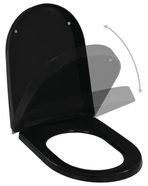 Soft-close Toilet Seat with Quick-release Design Black