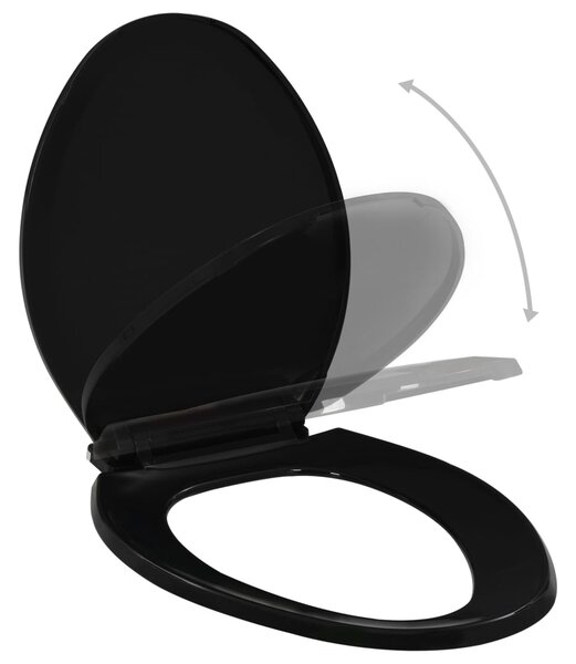 Soft-close Toilet Seat with Quick-release Design Black