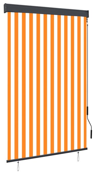 Outdoor Roller Blind 120x250 cm White and Orange