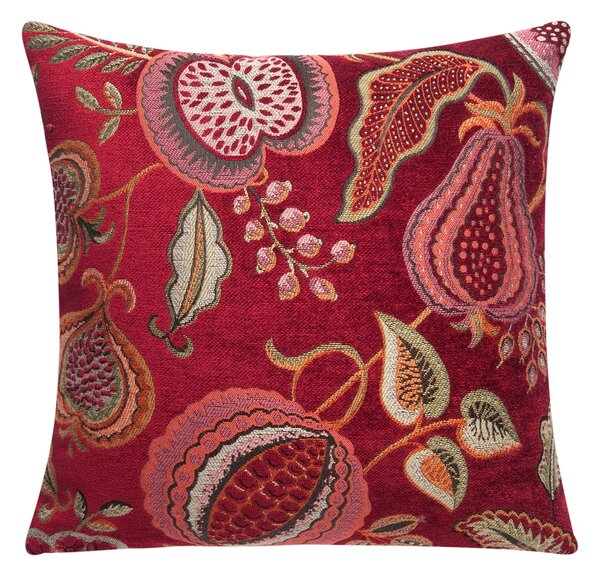Summer Fruits Red Cushion Cover Red, Yellow and White