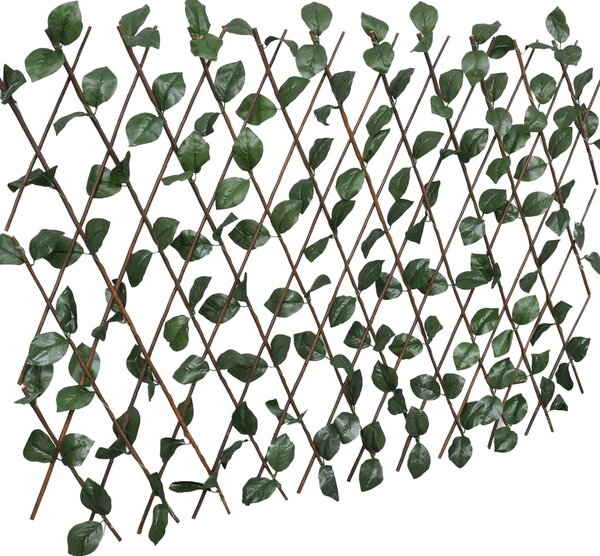 Willow Trellis Fences 5 pcs with Artificial Leaves 180x60 cm