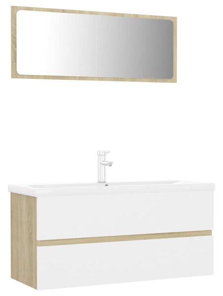 Sonoma Oak Chipboard Bathroom Furniture Set