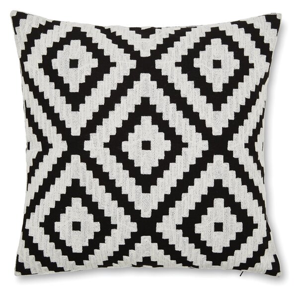 Geo Jewel Black And White Cushion Cover Black and White