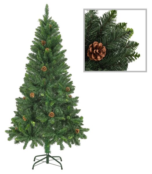 Artificial Christmas Tree with Pine Cones Green 150 cm
