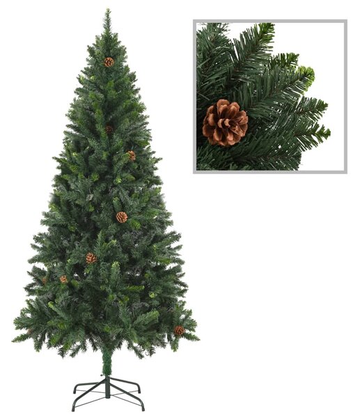 Artificial Christmas Tree with Pine Cones Green 180 cm