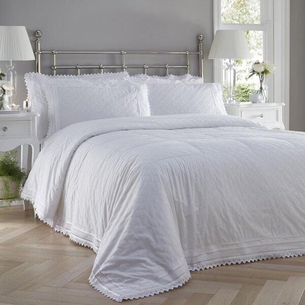 Balmoral Bedspread 254cm x 254cm White