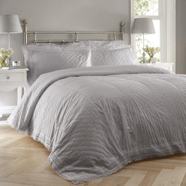 Balmoral Bedspread 254cm x 254cm Silver