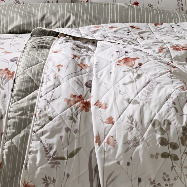 Spring Glade Bedspread 230cm x 200cm Coral