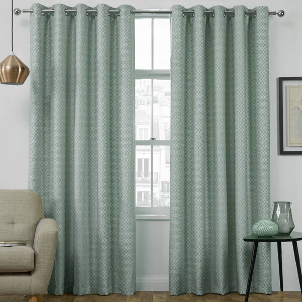 Phoenix Thermal Interlined Luxury Ready Made Eyelet Curtains Duck Egg