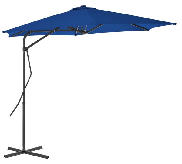Outdoor Parasol with Steel Pole Blue 300x230 cm