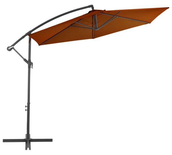 Cantilever Garden Parasol with Aluminium Pole Terracotta 300 cm