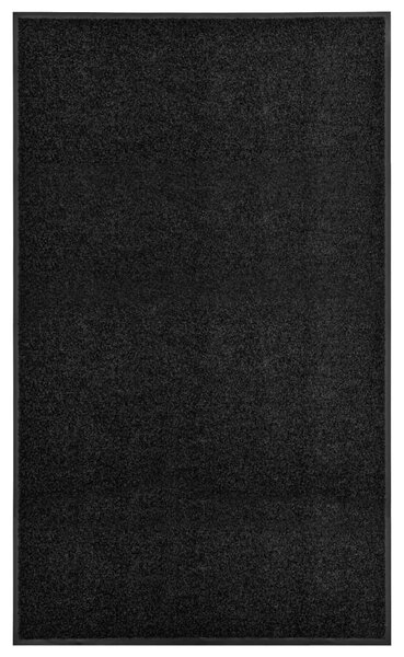 Doormat Washable Black 90x150 cm