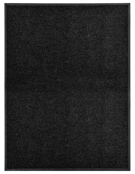 Doormat Washable Black 90x120 cm