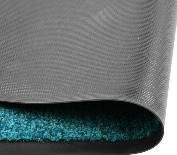 Doormat Washable Cyan 90x120 cm