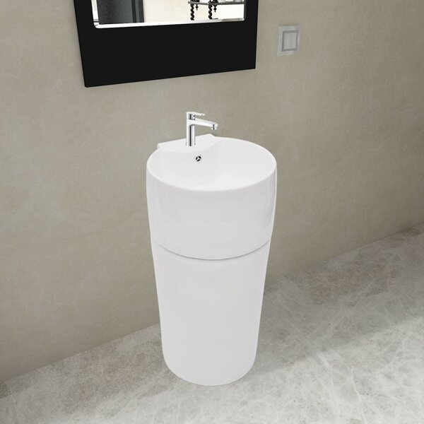 Ceramic Stand Bathroom Sink Basin Faucet
