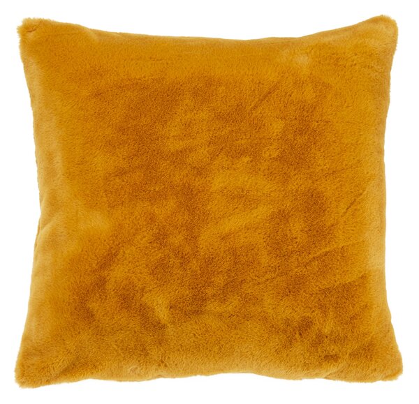 Adeline Faux Fur Cushion Cover Yellow